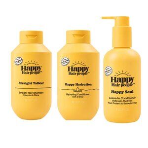 Happy Hair People 3pc Bundle: Shampoo + Conditioner + Leave-In NEW
